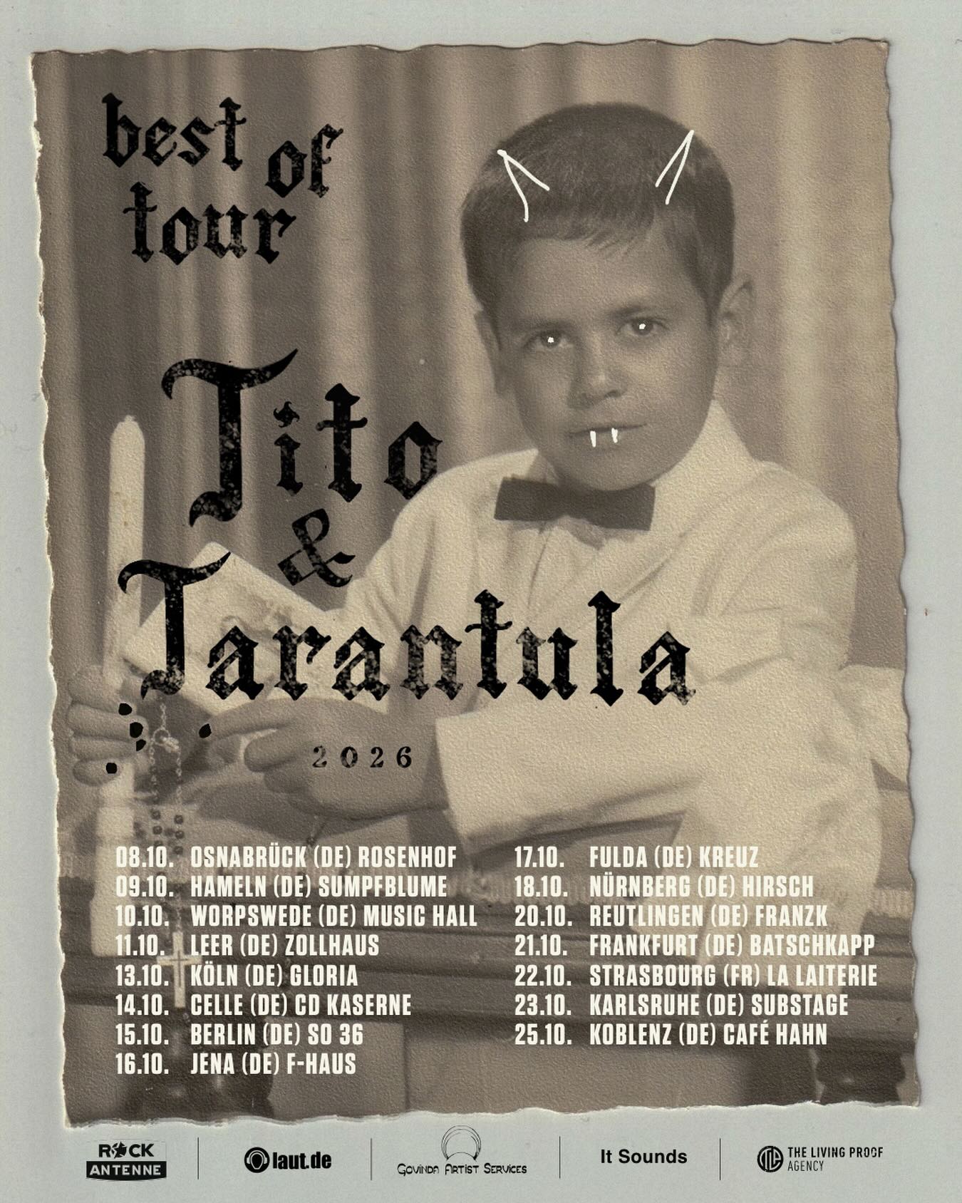 Tito and Tarantula Best Of Tour Poster 2026